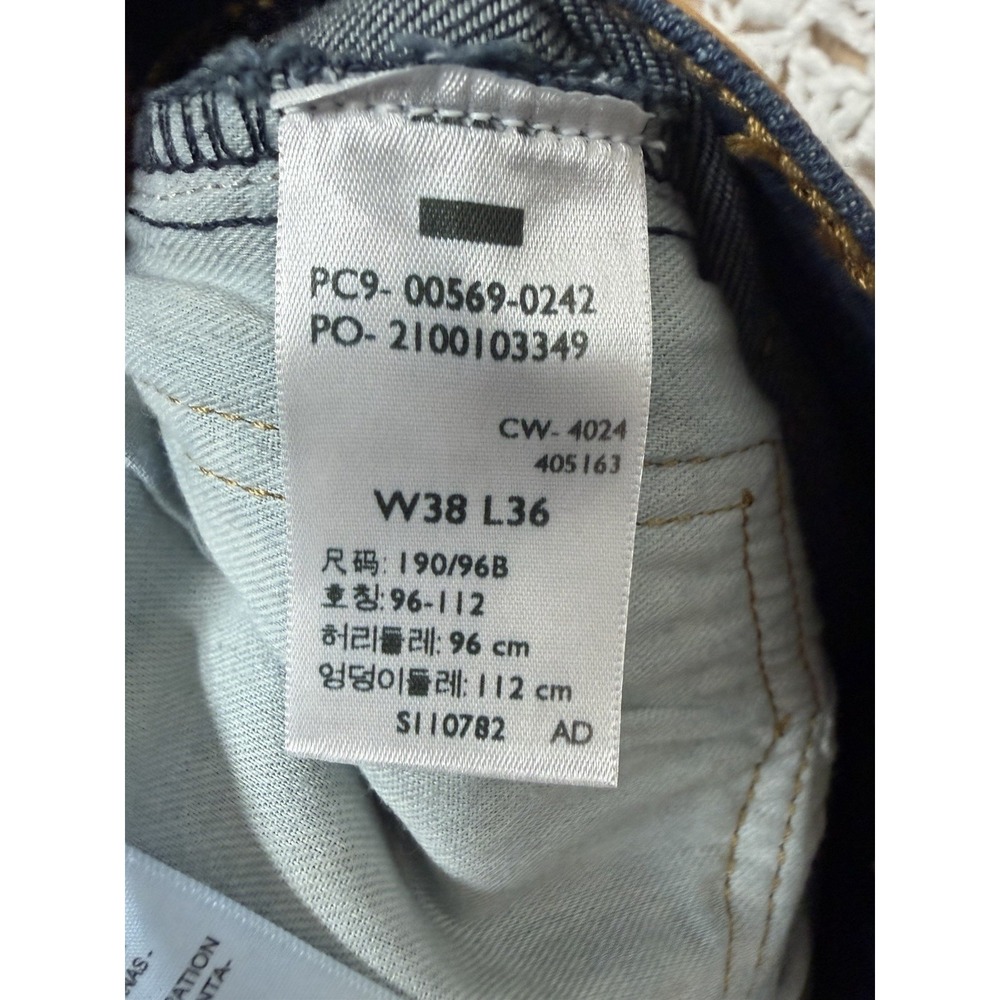 Levis 569 Jeans Mens Tag 38x36 Fits 40x35 Blue Denim Loose Straight NWT - Picture 8 of 13